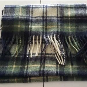 NEW MENโS CLASSIC NAVY PLAID CASHMERE SCARF MERONA